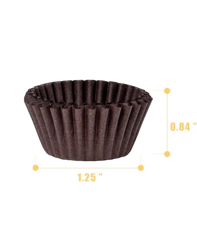 qiqee Coffee Cupcake Liners, 600 Count, Mini Size - color: Coffee, size: Mini Size/600Packs