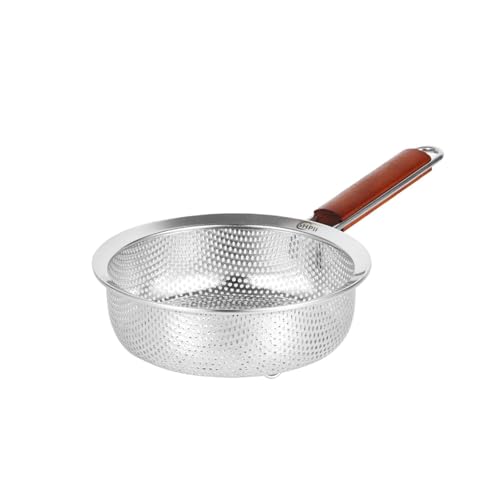 Stainless Steel 304 Micro-Pore Strainer with Wooden Handle, Suitable for Kitchen, Pasta, Fruit, and Vegetables - 5.5in - color: Caliber-5.5in