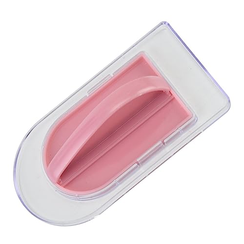 1pc 2-in-1 Cake Smoother Tool Scraper with Handle Detachable Cake Icing Trowel Fondant Icing Smoother Polisher Cake Icing Smoother Cake Surface Smoother for Cake Decorating, Pink, Clear Base