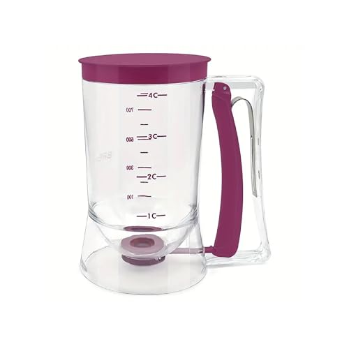 SEDLAV Batter Dispenser with Wide Mouth, Non-Slip Handle, Precise Dispensing, Built-in Scale, Easy Cleaning, Leak-Proof Valve - Time-Saving Kitchen Essential with Customer