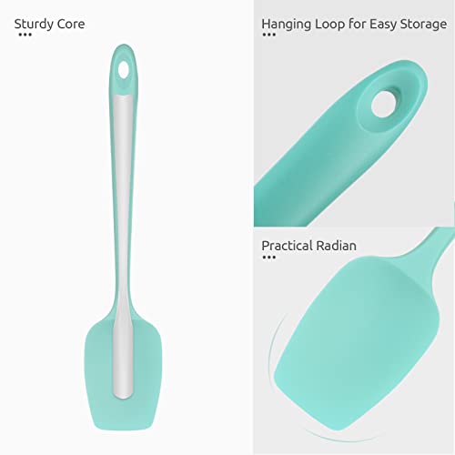 U-Taste Silicone Spoon Spatula, 600°F High Temp Spoonula, 11.38", Aqua Sky - color: Aqua Sky, size: 11.38 in (spoon spatula)