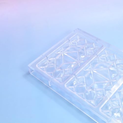 Polycarbonate Chocolate Molds Rectangle Shape 3D Pattern Chocolate Bar Mold 3 Pack Durable & Flexible Candy Moulds for Homemade Chocolates, Baking & Desserts - BPA-Free (E_ Rectangle) - size: E_ Rectangle