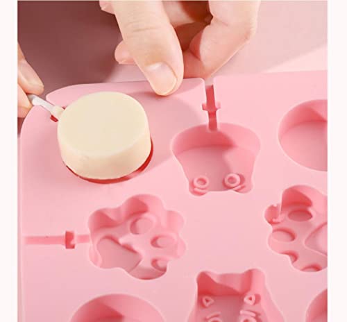 Animals Lollipop Mold Set,Silicone Bear Candy Sucker Mold (Animal C) - color: Animal C