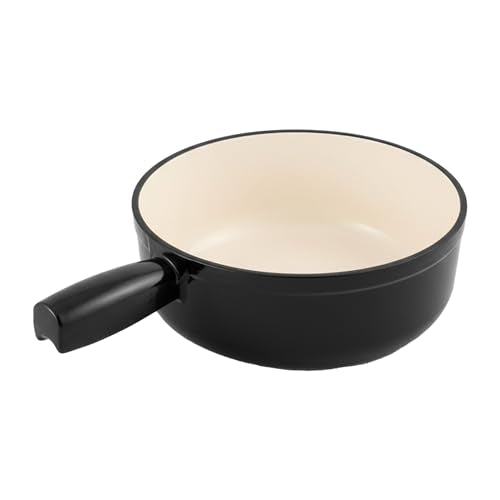 Swissmar Lugano Cast Iron Fondue Pot Replacement, 2 Quart, Metallic Black - color: Metallic Black, size: 2.1 Quarts