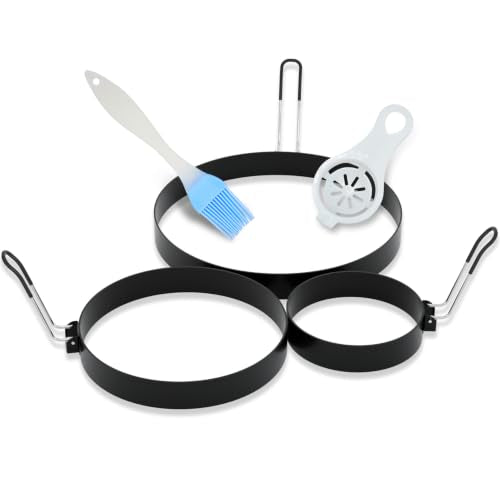 8 Inch Omelette Ring, 6 Inch Pancake Ring and 3.5 Inch Egg Ring