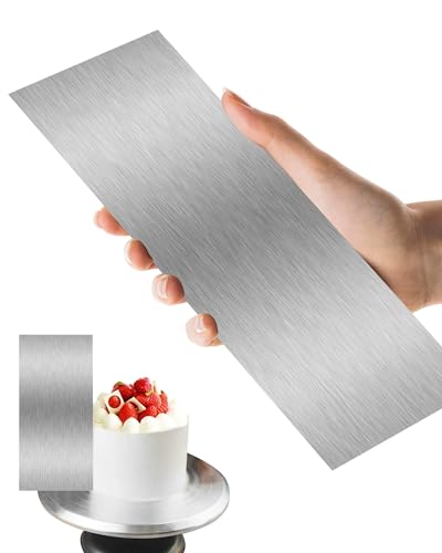 8.6 Inch Metal Cake Scraper Smoother Cake Decorating Supplies Kit, 3 Pcs - size: Cake Comb-1