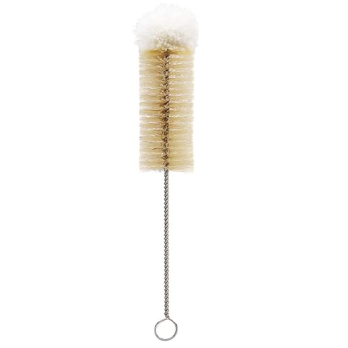 NewFerU Bottle Brush Thin Long Handle Large X 1, 2 in Natural Boar Bristle - color: Natual - Large