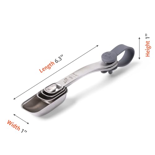 Full Circle Level Up Precision Stainless Steel Measuring Spoons - style: Measuring Spoons 4pc