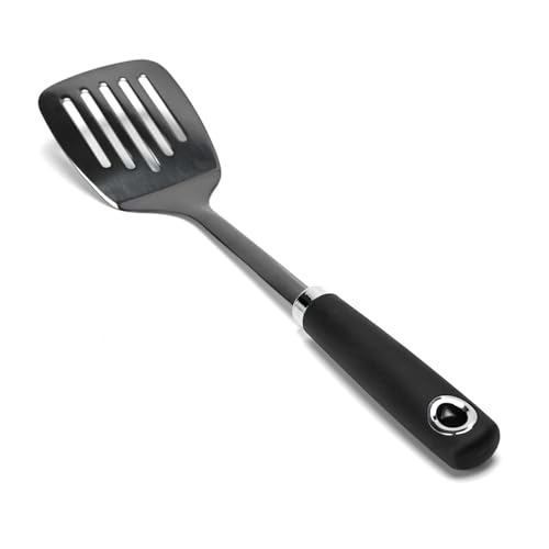 Stainless Steel Slotted Turner Spatula, Thin Edge Turner, Black - color: Z-Black Turner Spatula