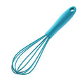 Silicone Eggs Beater Handheld Whisk Cream Foam Maker n Slip Eggs Blender Silicone Eggs Whiskers Portable Red