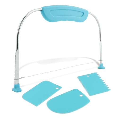 Cake Leveler & Slicer, Adjustable Cake Cutter Slicer Leveler - color: Blue