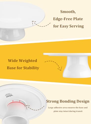 Porcelain Cake Stand, 10 in Round Cake Dessert Display Stands, White - size: 10 Inch