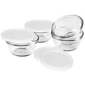 Anchor Hocking Glass Ramekins, 6 Ounce Glass Custard Cups with Lids, Set of 4 - style: Custard Cups with Lids