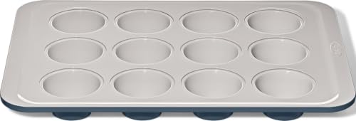 OXO Good Grips Non-Stick Pro Ceramic Coated Metal Bakeware, 12 Cup Muffin - color: Storm Blue, size: Muffin Pan
