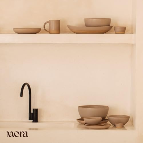 Mora Mini Ramekins Set of 4, 8oz Ceramic Pottery Baking Dishes - Microwave, Oven and Dishwasher Safe - Mushroom - color: Mushroom, size: Mini