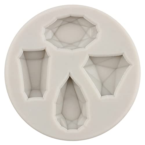 Sijiangmold Gems Silicone Mold Pearl Diamond Brooch Fondant Molds Set Of 4 - color: Style B