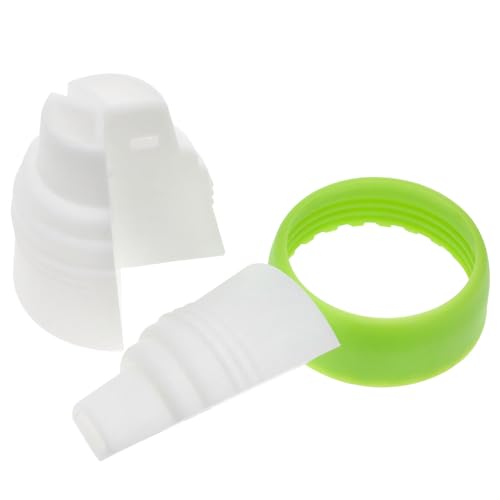 -Baking Russian Decorating Tip Special Tool Single-Hole Three-Hole Converter Head (Green）-4PCS, 4.5x2cm, DF-*FG256H41