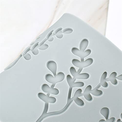 TUKE 3D Hollow Lace Fondant Molds Fruits Leaf Shape Lace Mat Party Cake Decoration Tool Cupcake Mat Silicone Molds for Polymer Clay Chocolate Baking Gummy Mould (Leaf_10.6x3x0.16inch_M) - size: Leaf_10.6x3x0.16inch_M