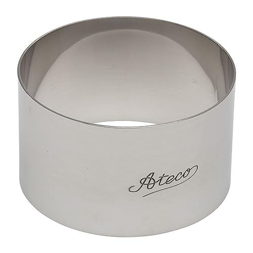 Ateco 4901 3" x 1 3/4" Stainless Steel Round Cake/Food Ring Mold - size: Round, 1.75" High x 3" Diameter