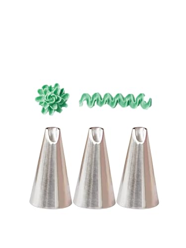 #81 Piping Tip, U Shape Flower Decorating Tip for Succulent & Ribbon, 3 Pcs - color: L