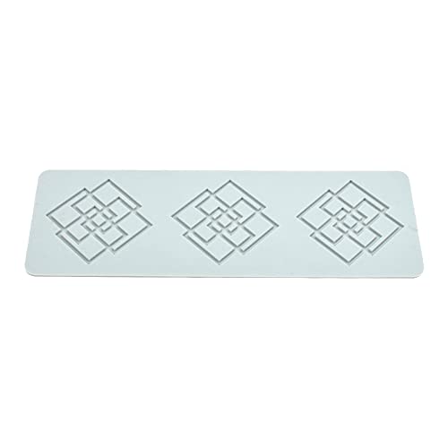 TUKE Silicone Mold 3D Multi Pattern Geometric Fondant Lace Pad Cake Mold, Mo Gray (C 8.92x3.08x0.12inch) - size: C_8.92x3.08x0.12inch