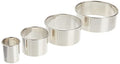 Ateco 4 Piece Stainless Steel Plain Edge Round Cutters Set in Graduated Sizes - size: Plain Edge, style: Round (4 pcs)
