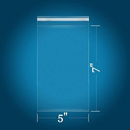 iMailer 200 Count 5" x 7" Cellophane Bags Self Sealing - size: 5x7 Inch (Pack of 200)
