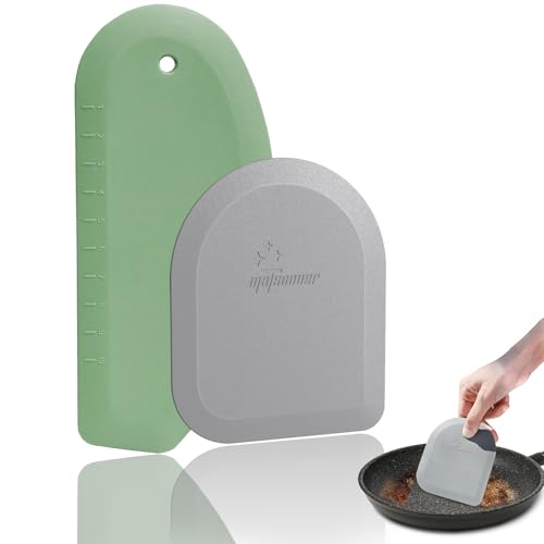 Silicone Bowl Scraper & Plastic Dough Scraper for Bread Dough, Kitchen Use - color: Green