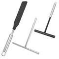 Crepe Spreader & Spatula Set, 3-Piece Offset T-Shaped 7" & 5" Stainless