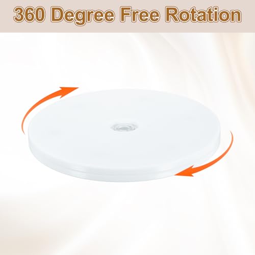uxcell 4Pack Acrylic Lazy Susan Turntable, 6" Spinner Lazy Susan Turntable Organizer, Acrylic Ball Bearing Rotating Tray for Pantry Spice Rack Decorating, White - size: 6"