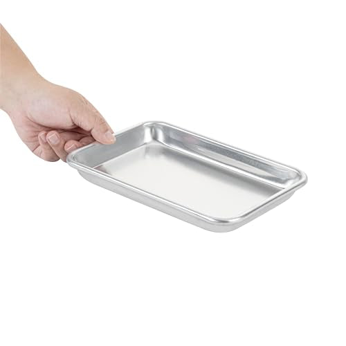 Restaurantware 1/8 Size 19 Gauge Aluminum Sheet Pan, Beaded Rim, 1 Count - size: 1/8 Size
