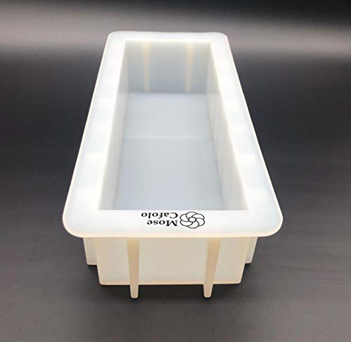 Loaf Soap Silicone Mold 10 Inch Rectangular White DIY Handmade Swirl Tool - color: 10" Rectangular