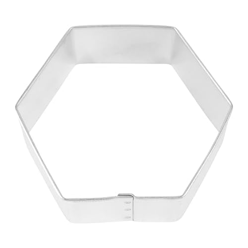 R&M Shapes Cookie Cutter 7-Piece Gift Set-Includes Squares, Rectangle, Triangle, Hexagon, Circle, Heart Cookie Cutter with Recipe Card - Steel