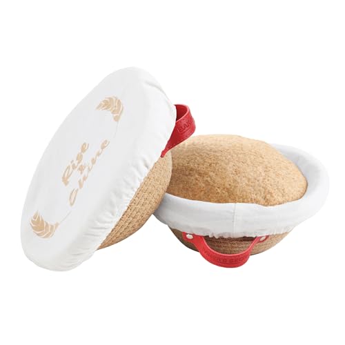 Baker's Secret Banneton Bread Proofing Basket Set of 2 Round, Sourdough Proofing Baskets with Cloth Liners & Covers, Dough Rising Bowls for Artisan Bread Baking, Proof & Serve - size: 2x Round Baskets