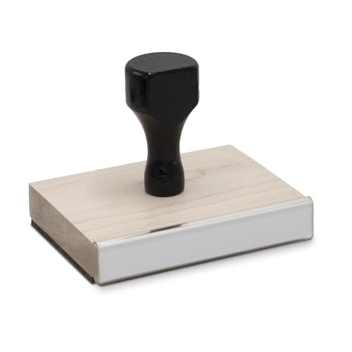 Infusion Traditional Wood Stamp with Black Wood Handle (2" x 3") - size: 2" x 3"