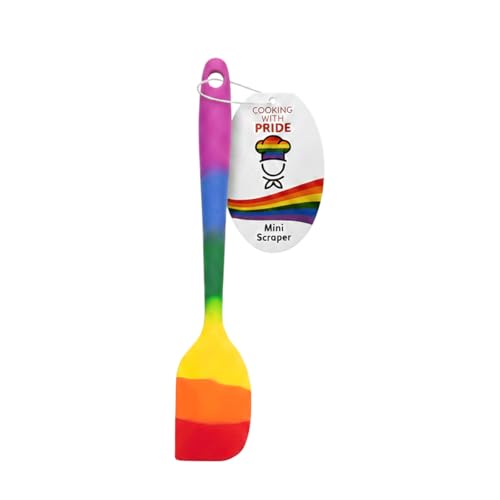 Cooking With Pride Non-Stick Mini Scraper Spatula, Heat-Safe Silicone With Iron Core, 8.5-Inch - size: Mini Scraper Spatula - 8.5-Inch