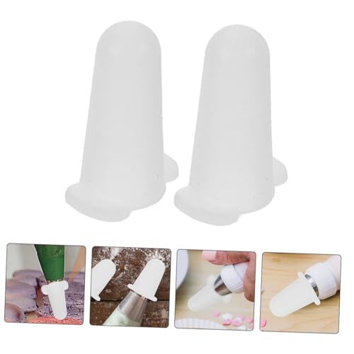 Silicone Piping Tip Protectors 4 Pack White for Icing - size: 4.80X2.80X2.80CM