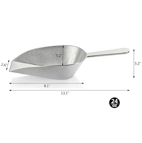 New Star Foodservice 34721 Cast Aluminum Scoop, 24-Ounce, Silver - size: 24-Ounce