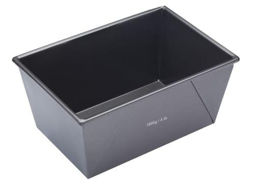 MasterClass 4 lb Loaf Tin with PFOA Free Non Stick, Robust 1 mm Carbon Steel, 24 x 16 cm Large Bread Pan - size: 4 lb (25 x 16 cm/10 x 6.5 inches)