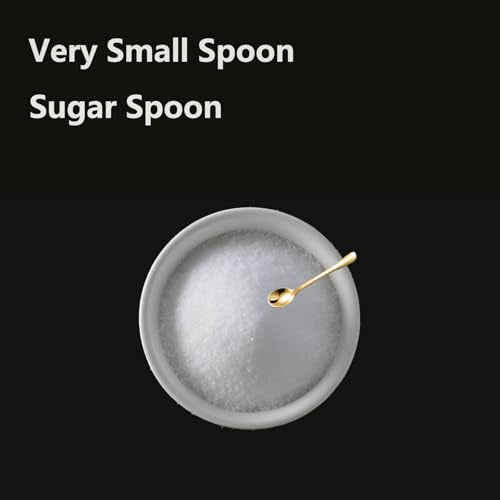 8 PCS Tiny Stainless Steel Spoons for Spices Jars, Mini Size 2.87", Cute Small Stainless Steel Condiment Spoons for Spices, Salt, Sugar, Pepper, Honey (8 PCS, 2.87", Gold) - size: 2.87Inch(7.3cm)-Gold