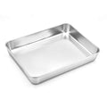 TeamFar Lasagna Pan, 10.5" x 8" x 2" Stainless Steel Rectangular Cake Pan - color: Silver, size: 10 Inch