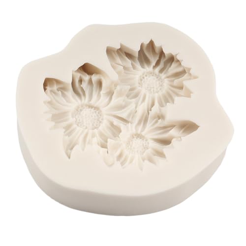 Rose Flower Silicone Mold Sunflower Peony Fondant Molds Set of 4 - color: Style A