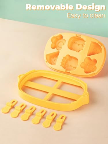 Lemon Popsicle Molds for Kids & Toddlers – Fun Mini Silicone Ice Pop Maker, Food Grade & Family Safe, Fruit Ice Cream Mold Set (Yellow-lemon(6 pieces)) - color: Yellow-lemon(6 pieces)