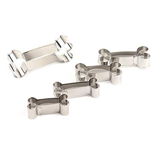 O'Creme Stainless Steel Dog Bone Cookie Cutters 2-1/4, 2-5/8, 2-3/4, 3-1/8 and 4 Inch - style: DogBone5