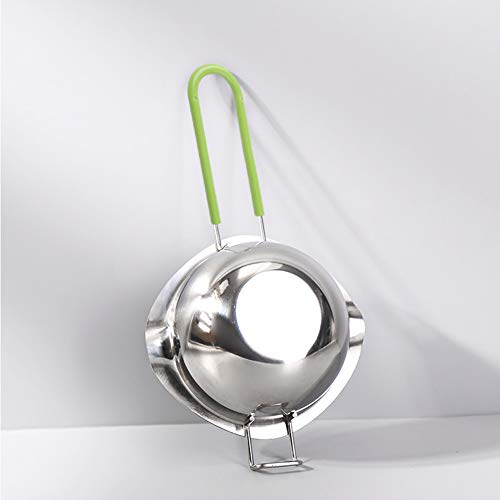Stainless Steel Double Boiler with Silicone Spatula, Chocloate Metls Pot with Heat Resistant Handle for Melting Chocolate, Candy, Candle, Soap and Wax… - color: Green