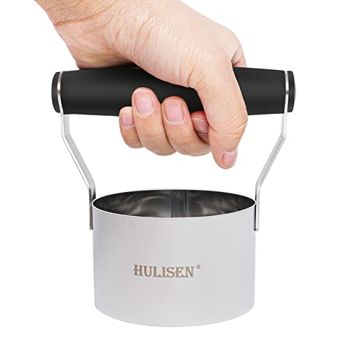 HULISEN 3 inch Biscuit Cutter, Stainless Steel Round Cookies Cutter with Soft Grip Handle, Gift Package (Pack of 2) - size: 3" Round Cutter (Pack of 2)