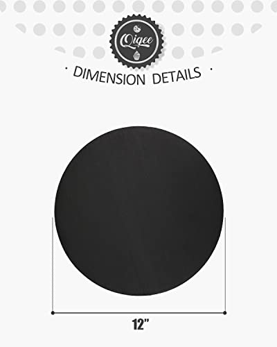 qiqee 12 Inch Black Cake Boards Round 40-Packs Circles Rounds Base Food-Grade Cardboard Cake Plate（Thinner But Stronger） - color: Black, size: 12 inch / 40Pcs