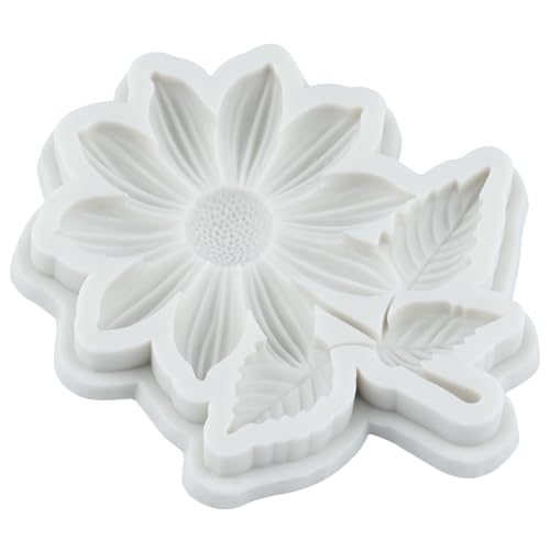 Daisy Flower Silicone Molds Daisy Fondant Candy Mold Set of 4 - color: Style D