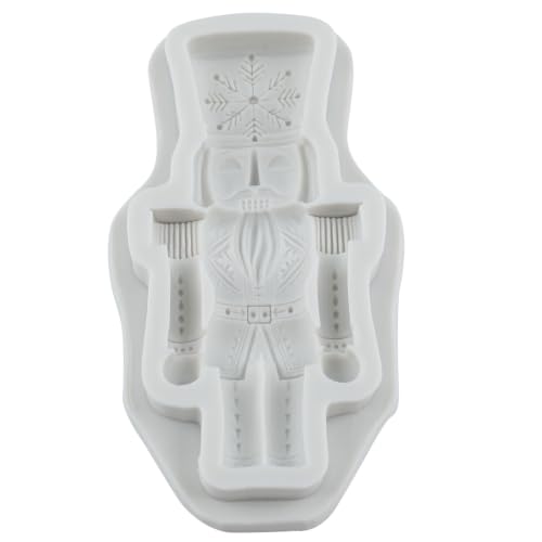 3D Nutcracker Silicone Mold Christmas Soldier Fondant Mold - color: Style M