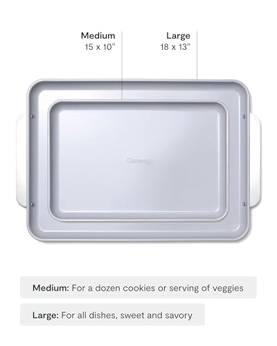 Caraway Non-Stick Ceramic Baking Sheet Duo - color: Black, size: Baking Sheet Duo